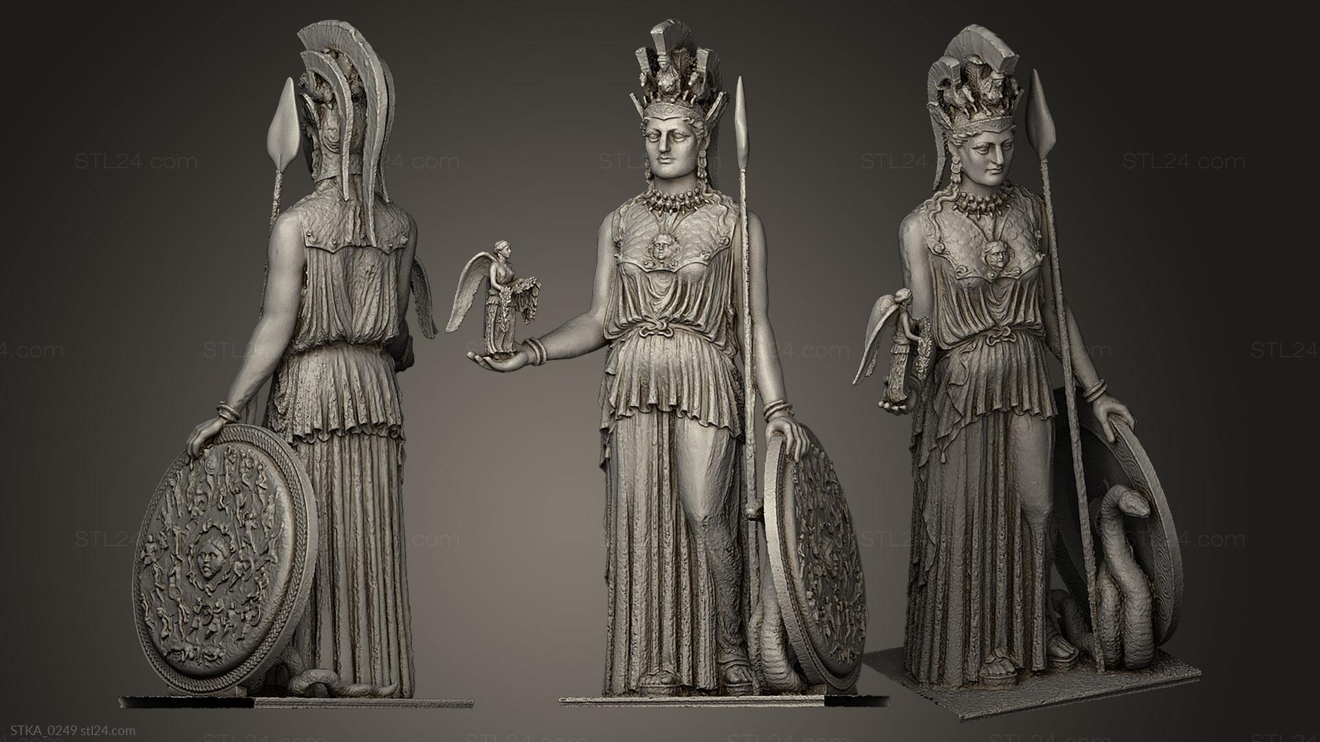 Статуи античные и исторические (Фришер Нэшвилл Афина v8, STKA_0249) 3D модель для ЧПУ станка